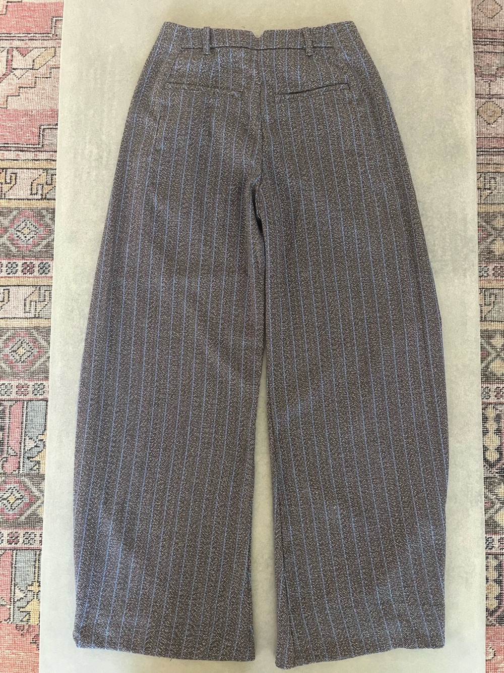 Free People - Spotlight Herringbone Barrel Trousers - Chocolate - NWT - Picture 5 of 6